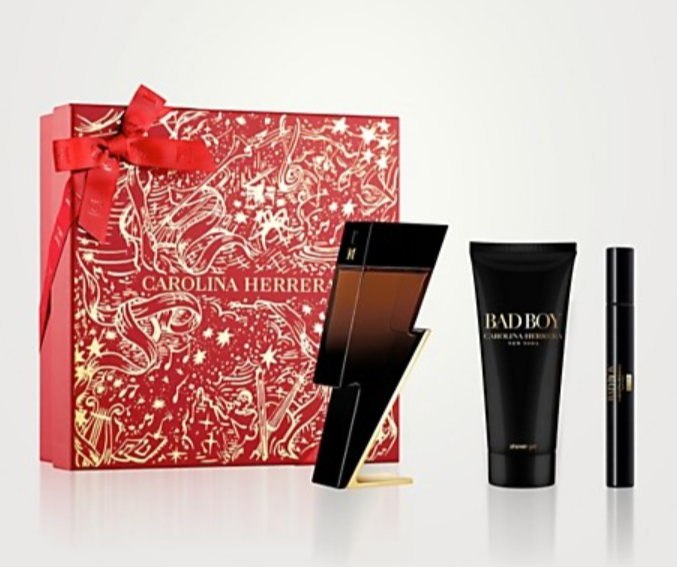 CAROLINA HERRERA BAD BOY ELIXIR SET 100ML EDP SPRAY + MINI 10ML + SHOWER GEL 100ML