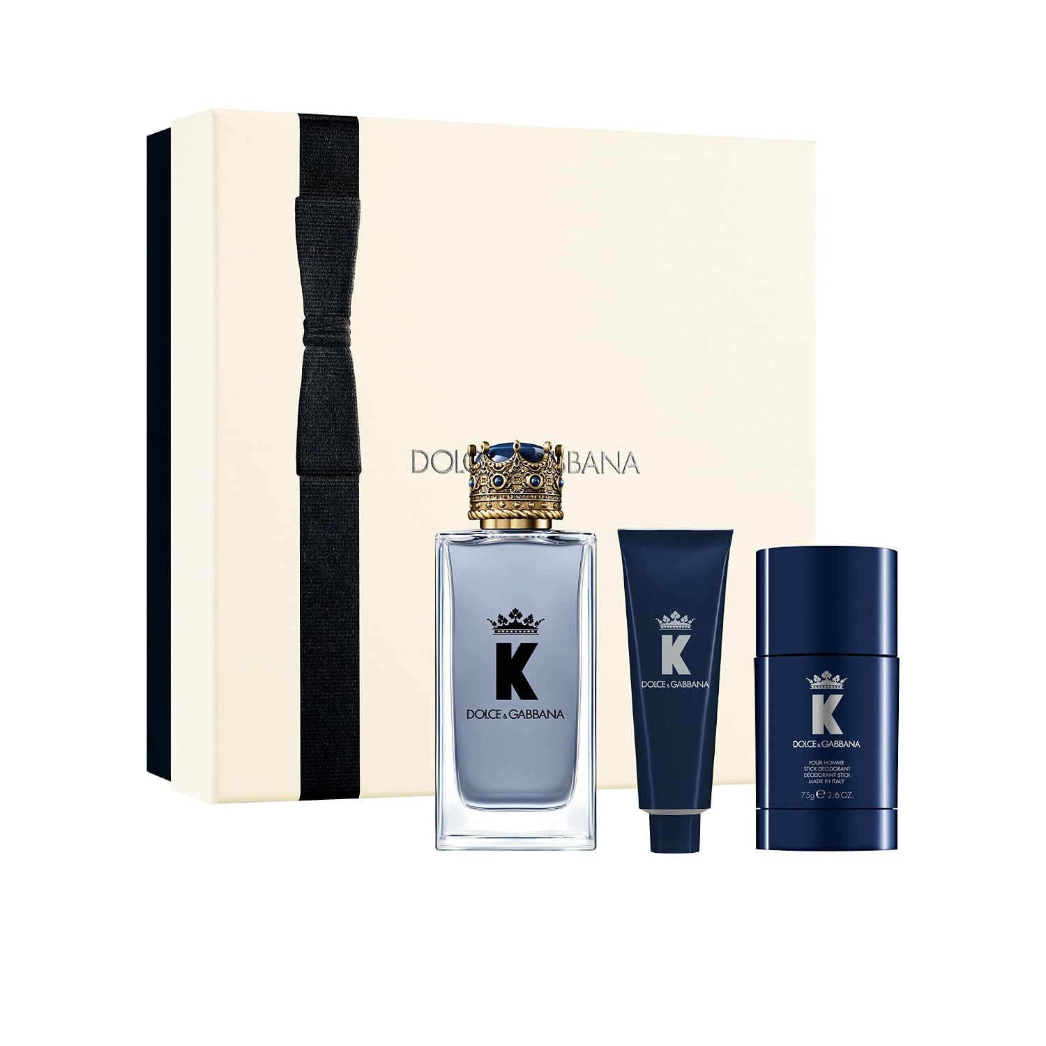 DOLCE & GABBANA K MEN 3 PSC. GIFT SET WITH 100ML EDP + 50ML SG + 75ML DEO