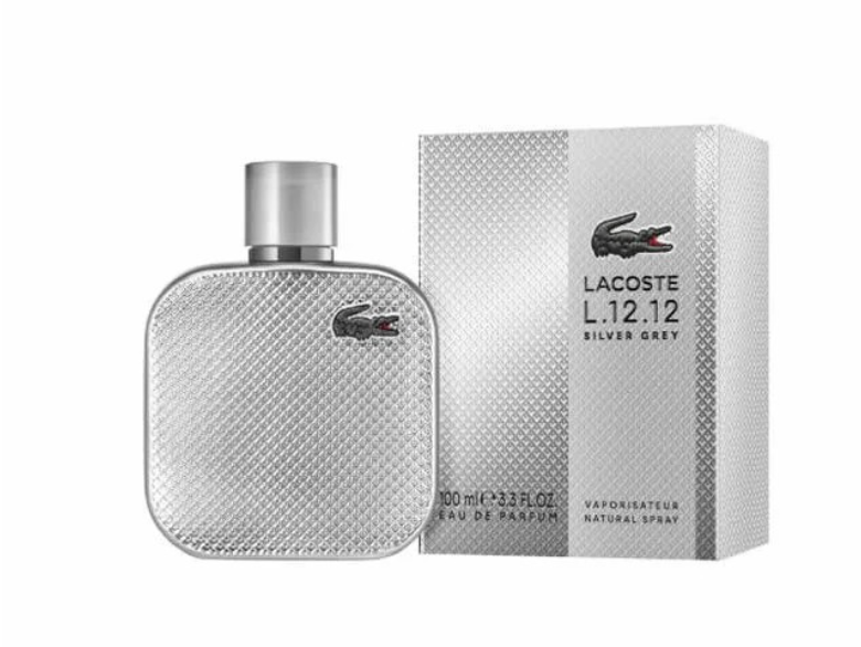 LACOSTE L.12.12 SILVER GREY 100ML EDP SPRAY