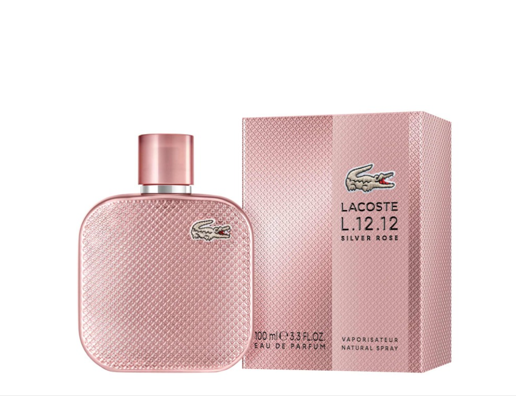LACOSTE L.12.12 SILVER ROSE 100ML EDP SPRAY