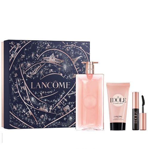 LANCOME IDOLE SET 50ML EDP SPRAY + BODY CREAM 50ML + MASCARA 2.5ML