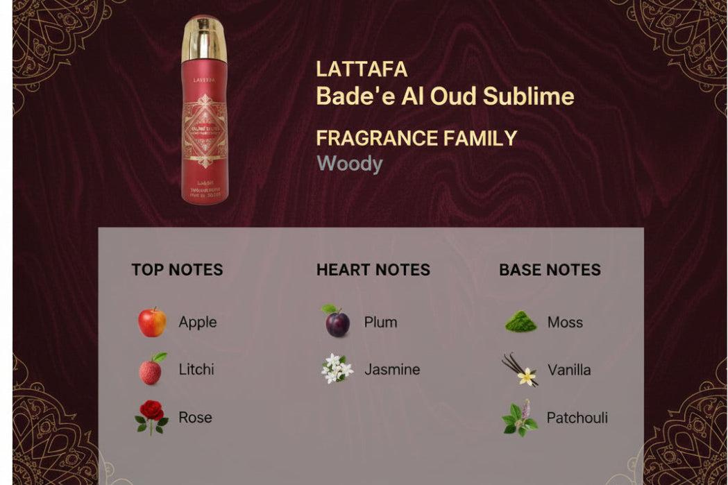 Lattafa Badee Al Oud Sublime 200ml Deo Spray