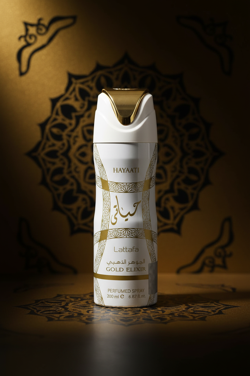 Lattafa Hayaati Gold Elixir Unisex 200ml Deo Spray