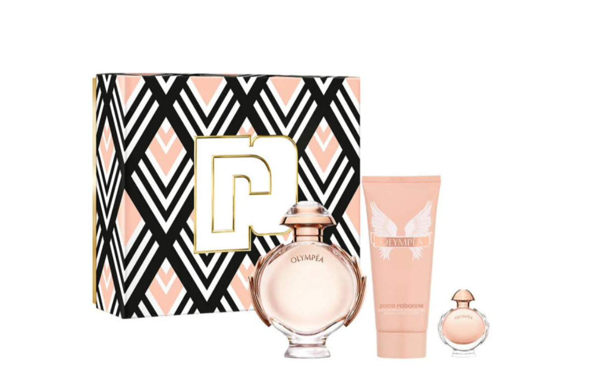 PACO RABANNE OLYMPEA WOMEN 3PCS GIFT SET WITH 80ML EDP + 100ML BL + 6ML EDP
