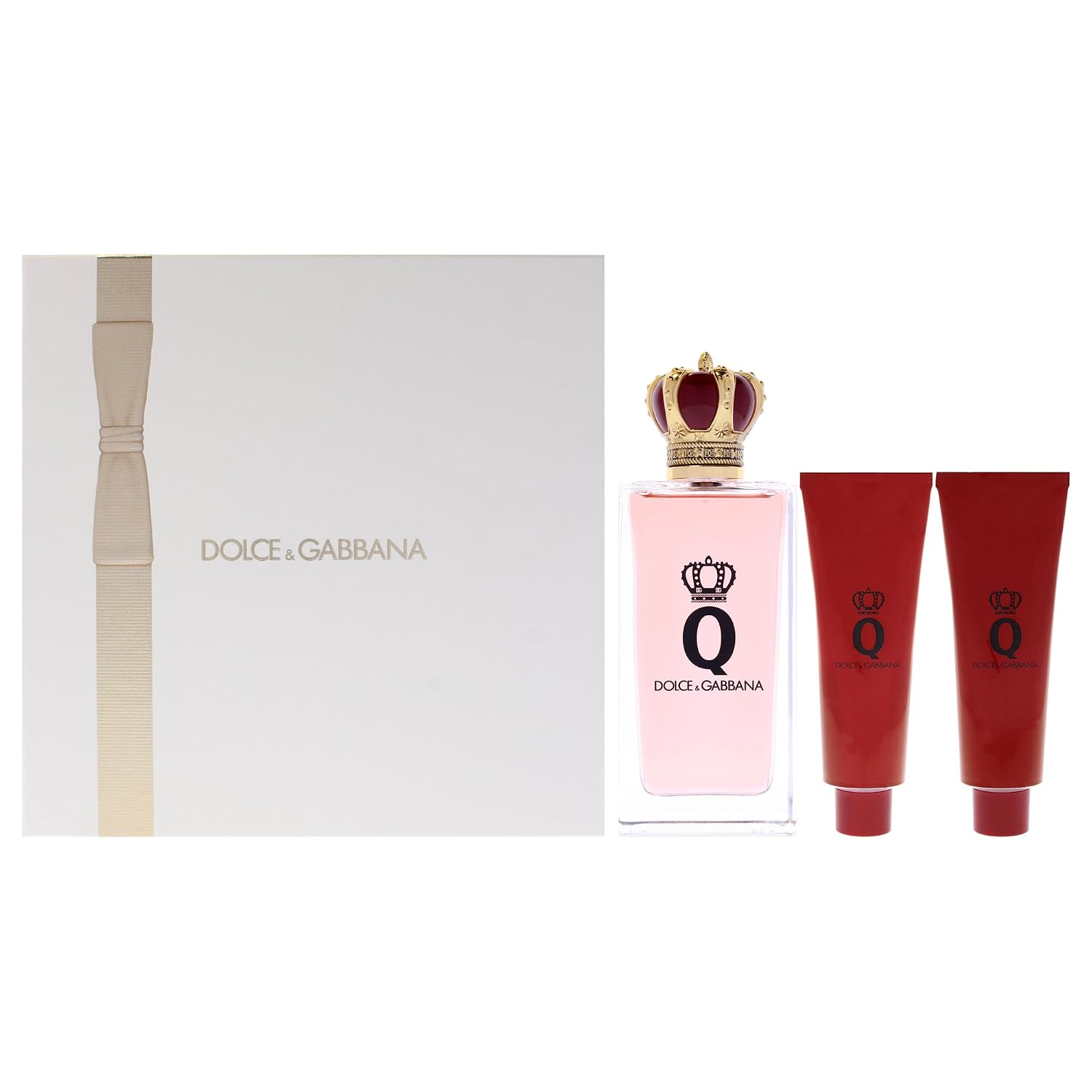 DOLCE & GABANNA Q WOMEN 3PSC SET WITH 100ML EDP +  50ML S/G + 50ML B/L