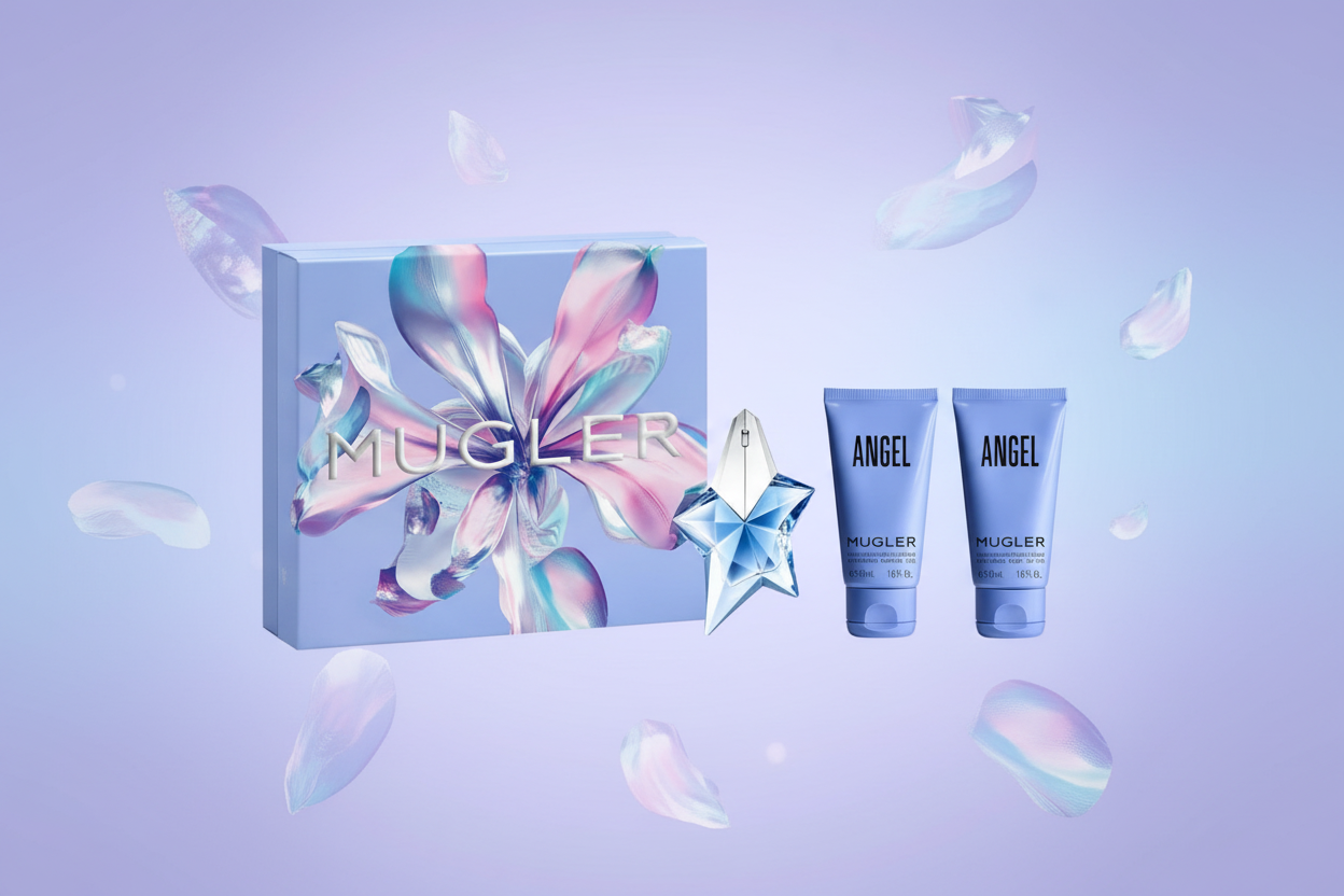 THIERRY MUGLER ANGEL SET 25ML EDP SPRAY + BODY LOTION 50ML + SHOWER GEL 50ML