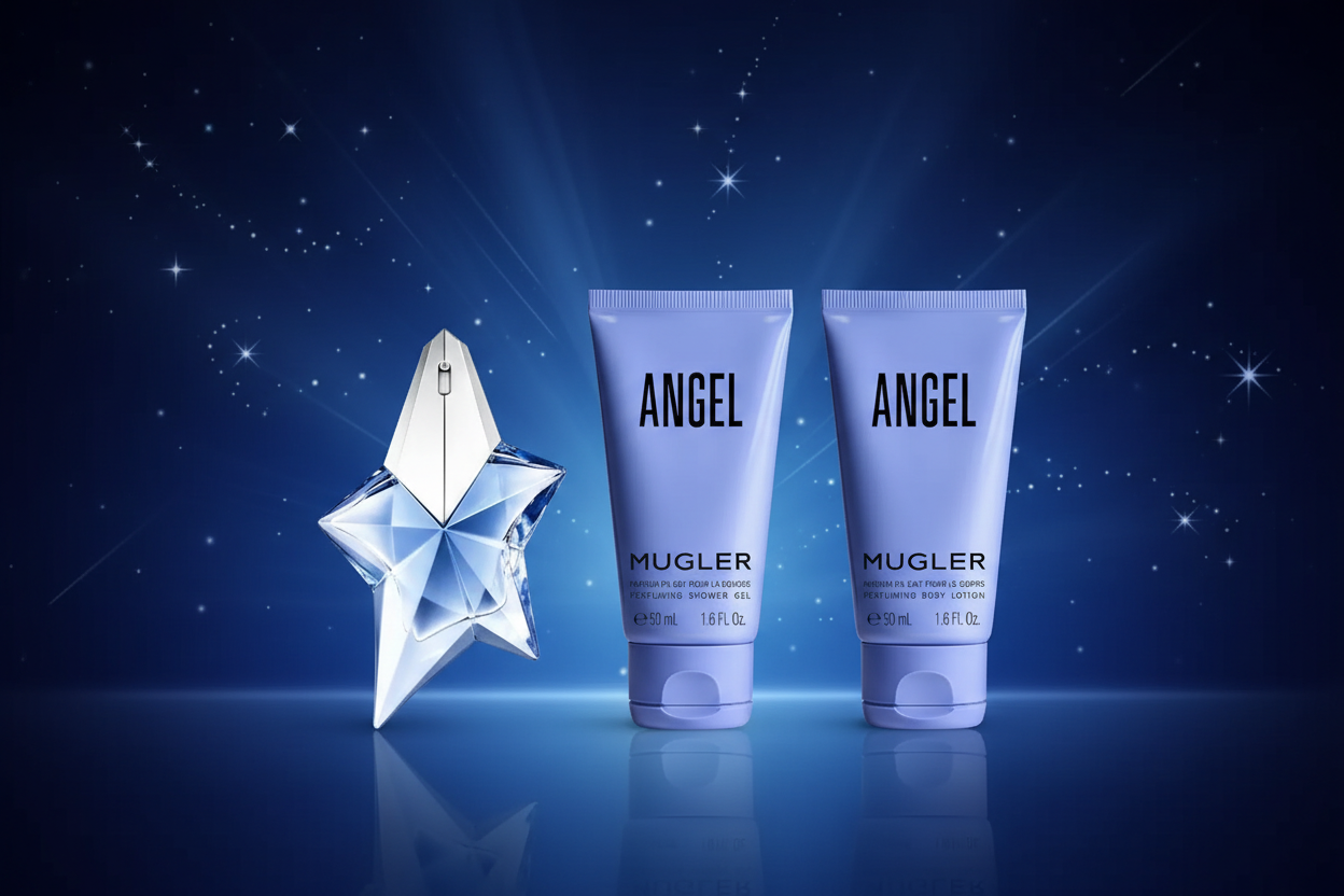 THIERRY MUGLER ANGEL SET 25ML EDP SPRAY + BODY LOTION 50ML + SHOWER GEL 50ML