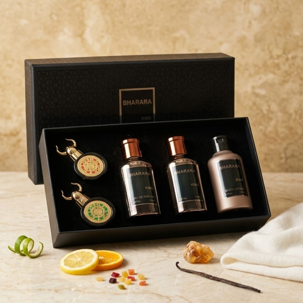 BHARARA KING 5 PCS GIFT SET (EDP + LOTION + VIKING MINIS )