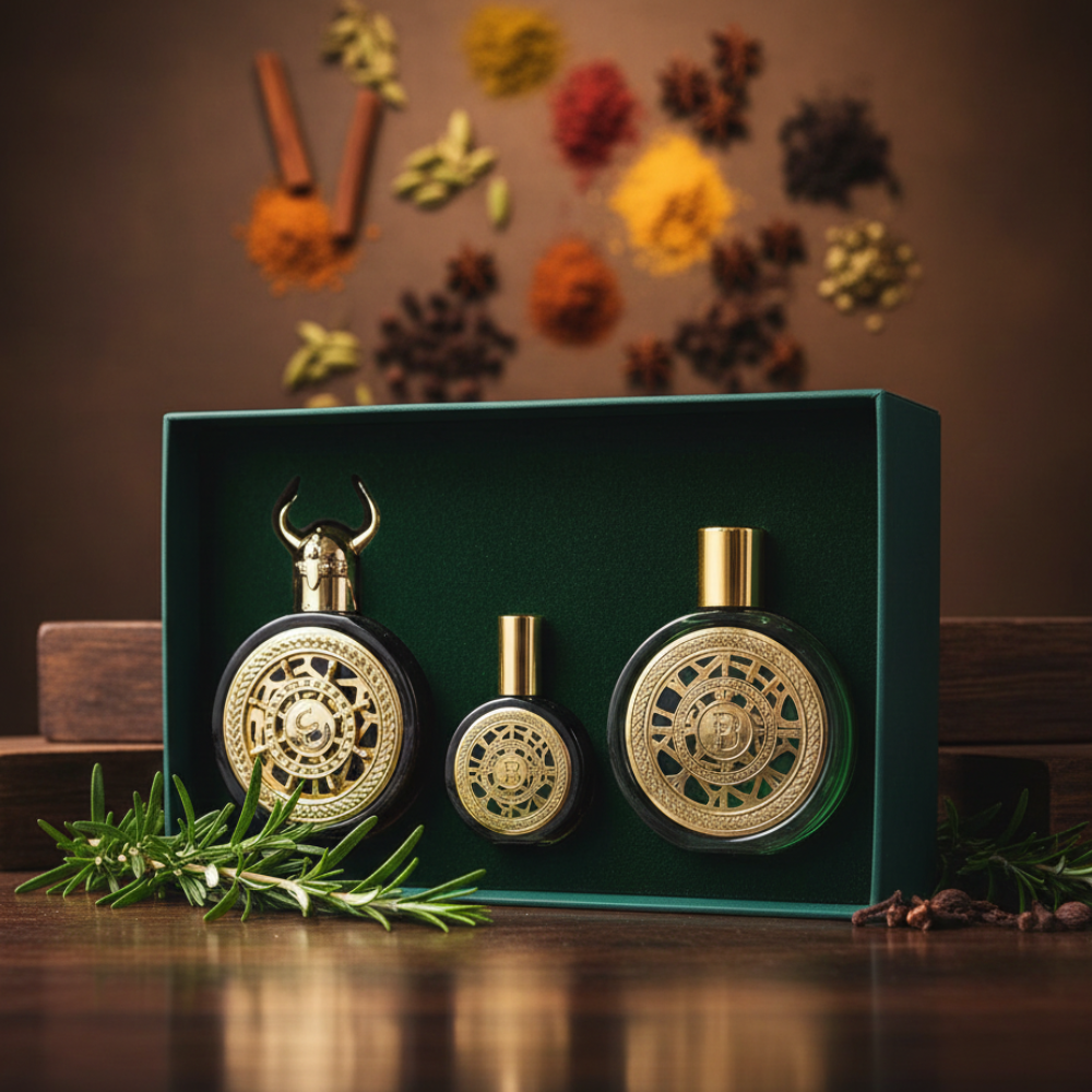 BHARARA VIKING DUBAI 3 PCS GIFT SET WITH 100ML PARFUM SPRAY +