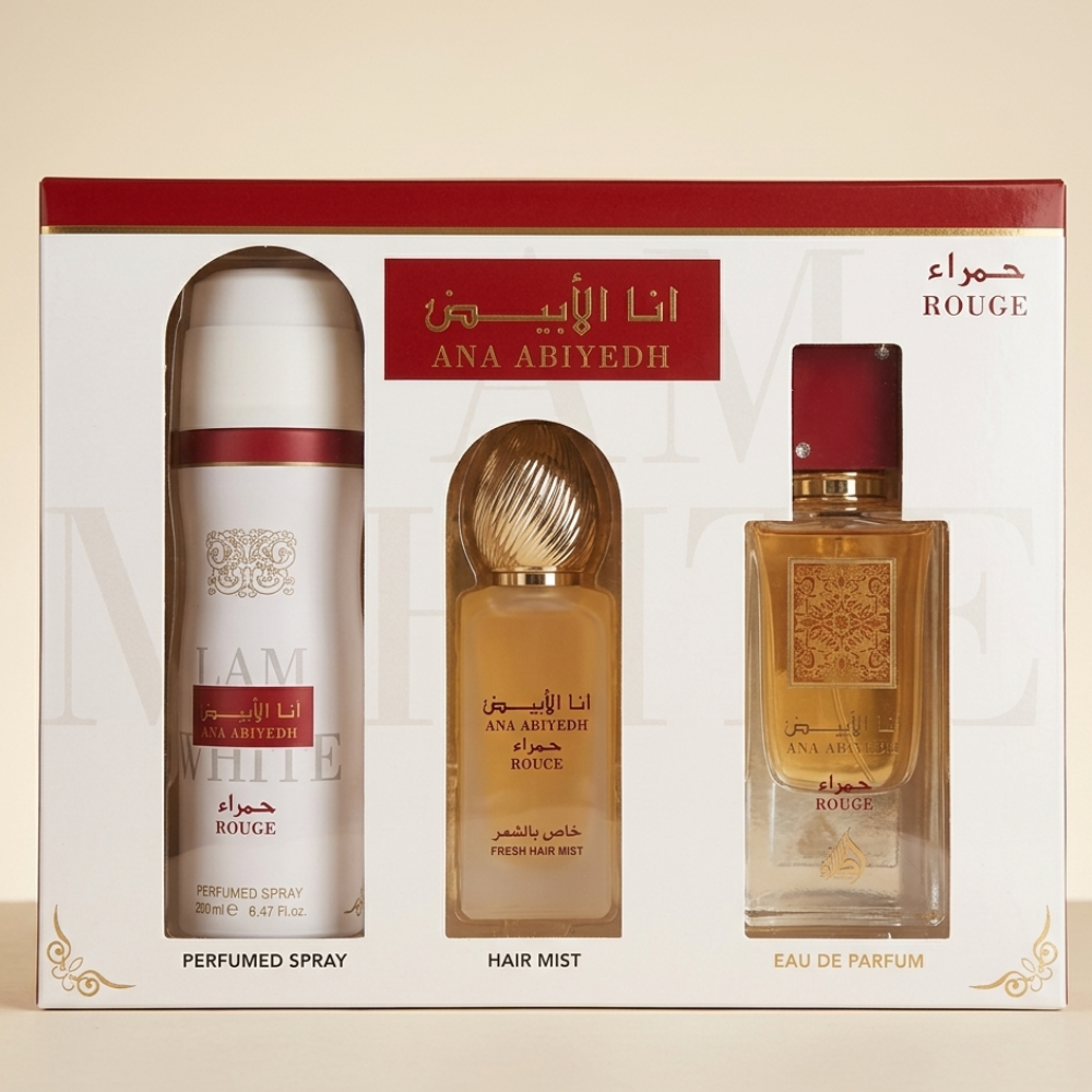 LATTAFA ANA ABIYEDH ROUGE 3 PCS GIFT SET