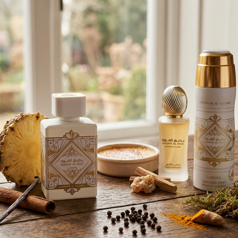 LATTAFA BADEE AL OUD HONOR AND GLORY 3 PCS GIFT SET