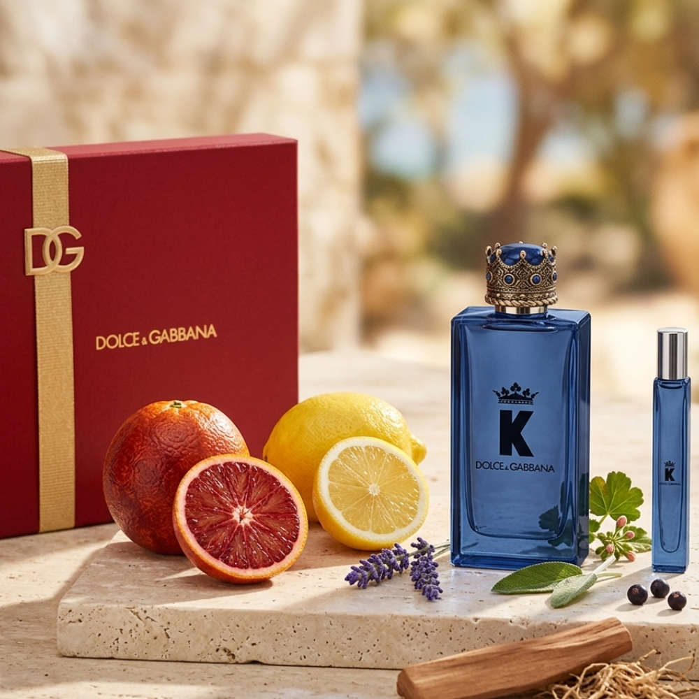 DOLCE & GABBANA K MEN 2PSC SET WITH 200ML EDP + 10ML TRAVEL SPRAY