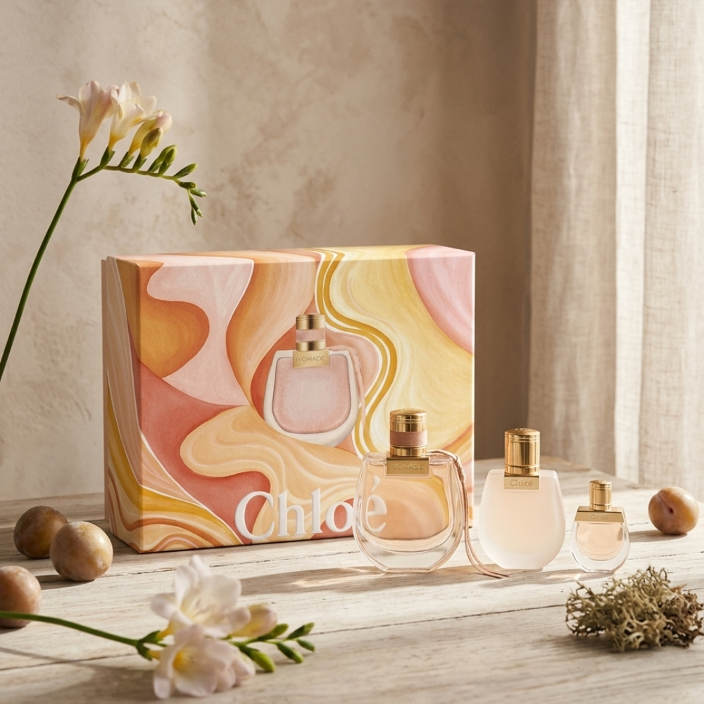 CHLOE NOMADE WOMEN 3 PSC. GIFT SET WITH 75ML EDP + BL 100ML+ 5ML
