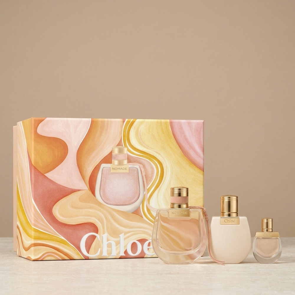 CHLOE NOMADE WOMEN 3 PSC. GIFT SET WITH 75ML EDP + BL 100ML+ 5ML