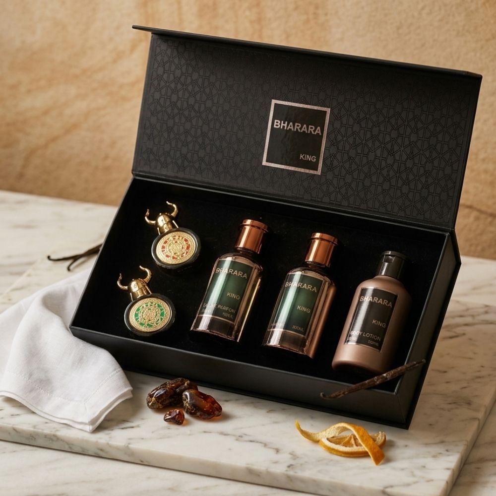 BHARARA KING 5 PCS GIFT SET (EDP + LOTION + VIKING MINIS )