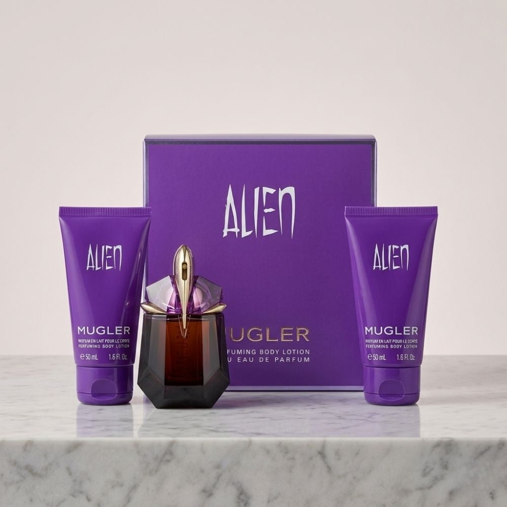 THIERRY MUGLER ALIEN 3PSC GIFT SET WITH 30ML EDP + 50ML BODY LOTION + 50ML SHOWER GEL