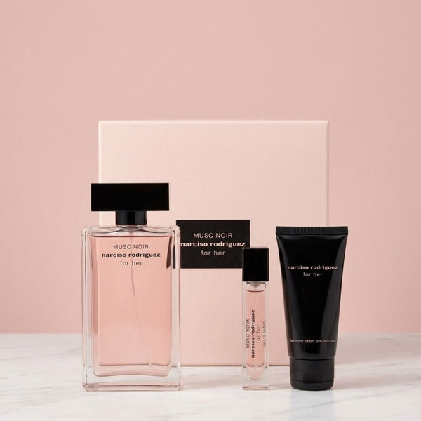 NARCISO RODRIGUEZ MUSC NOIR WOMEN 3 PSC GIFT SET WITH  100ML EDP + 10ML EDP + 50ML BL