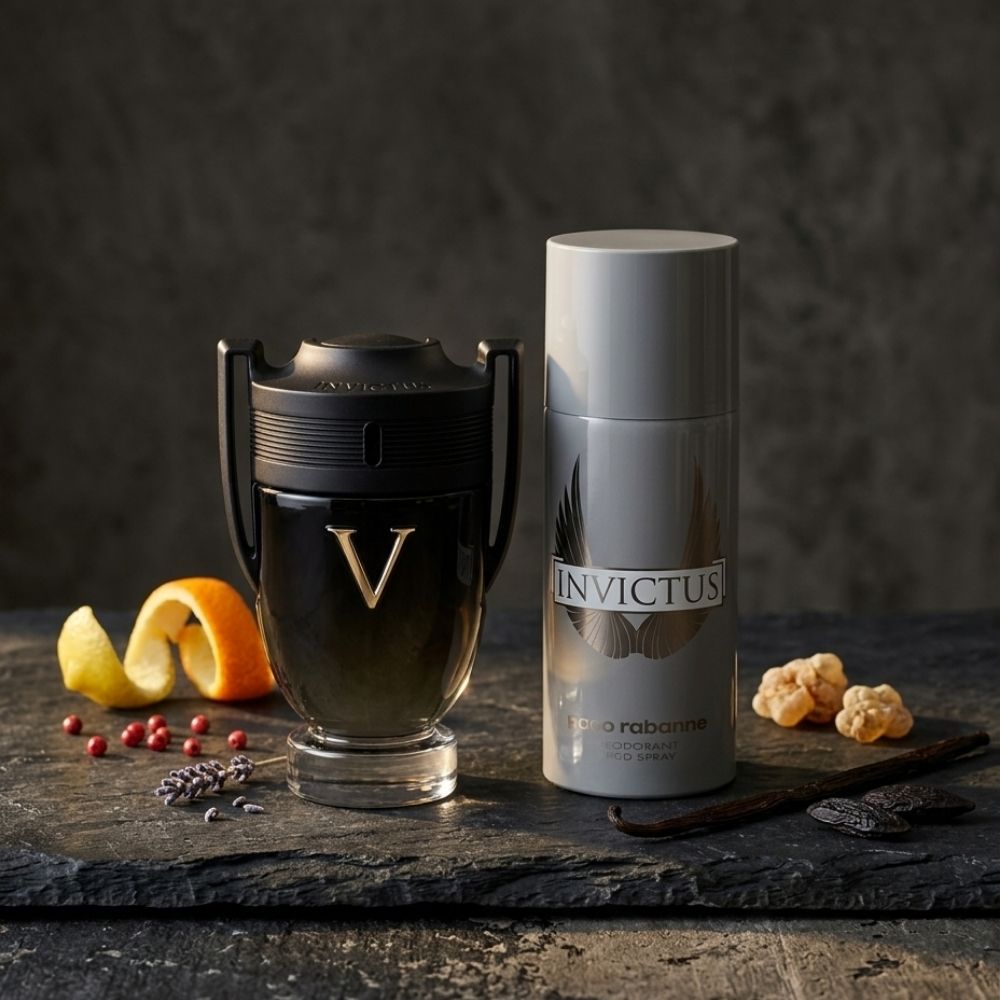 PACO RABANNE INVICTUS VICTORY MEN 2 PSC. GIFT SET WITH 100ML EDP + 100ML S/G