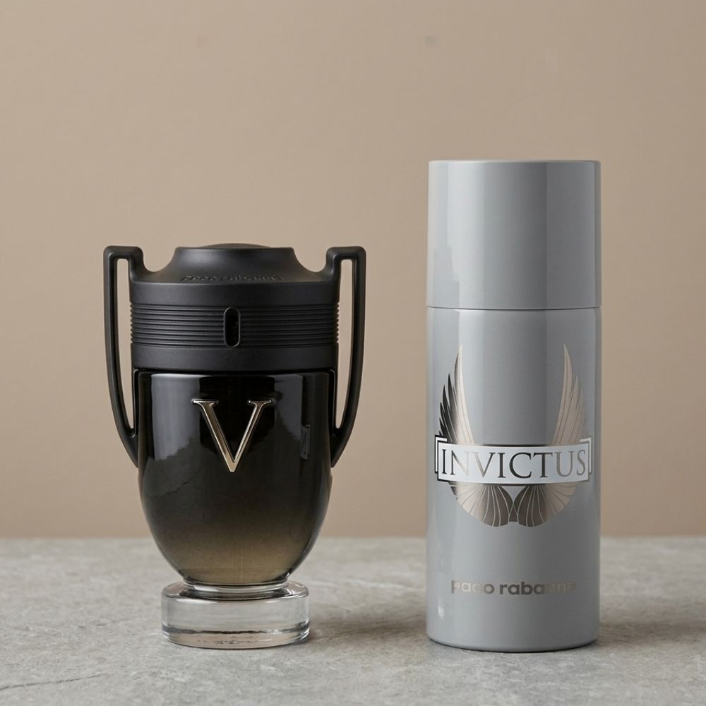 PACO RABANNE INVICTUS VICTORY MEN 2 PSC. GIFT SET WITH 100ML EDP + 100ML S/G