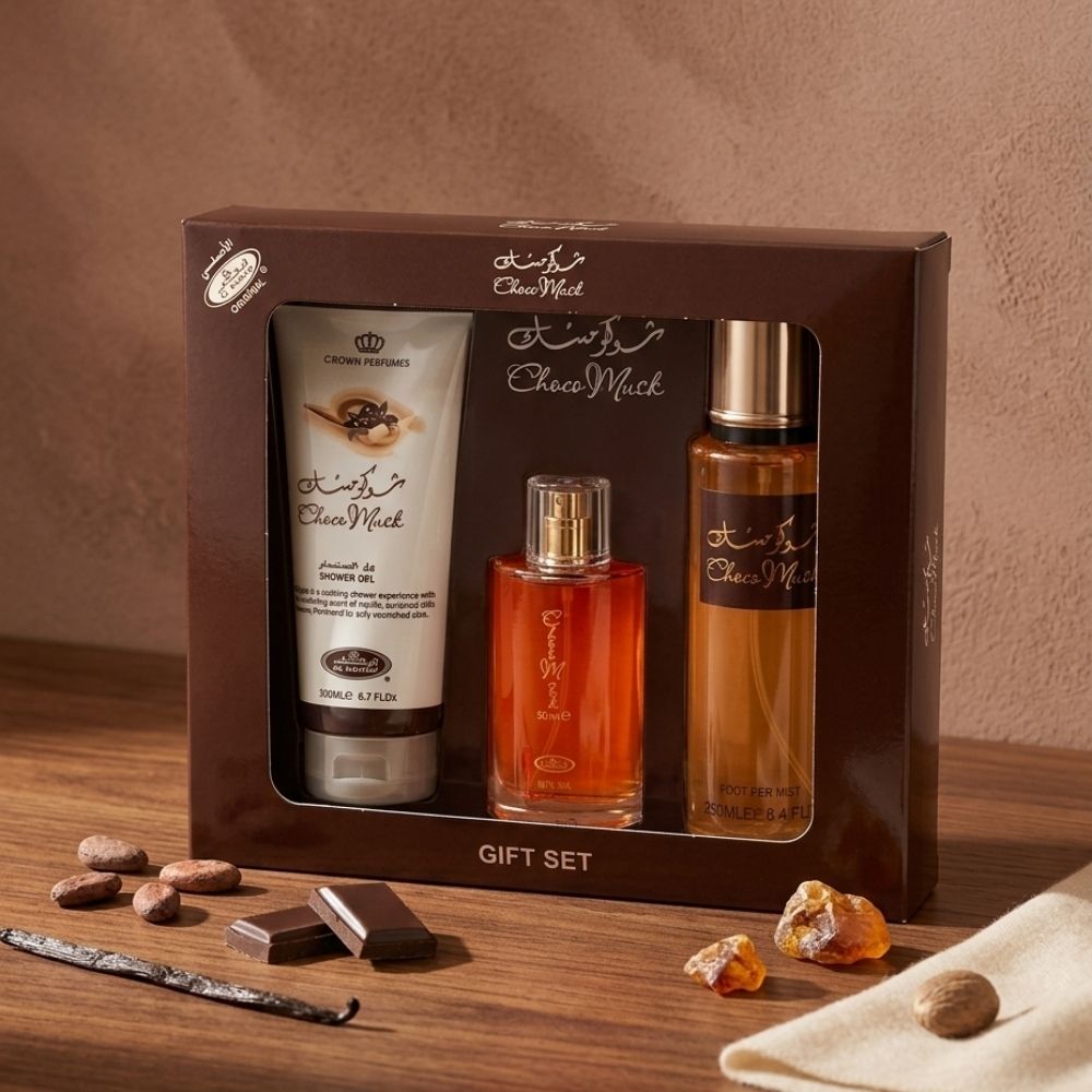 CHOCO MUSK 50ML EDP + 250 BODY MIST + 200 SHOWR GEL