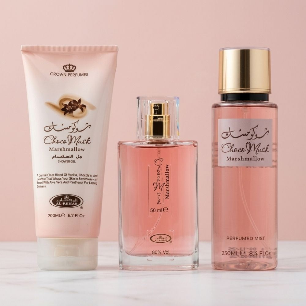 CHOCO MUSK MARSHMALLOW 50ML EDP + 250ML BODY MIST + 200 ML SHOWER GEL