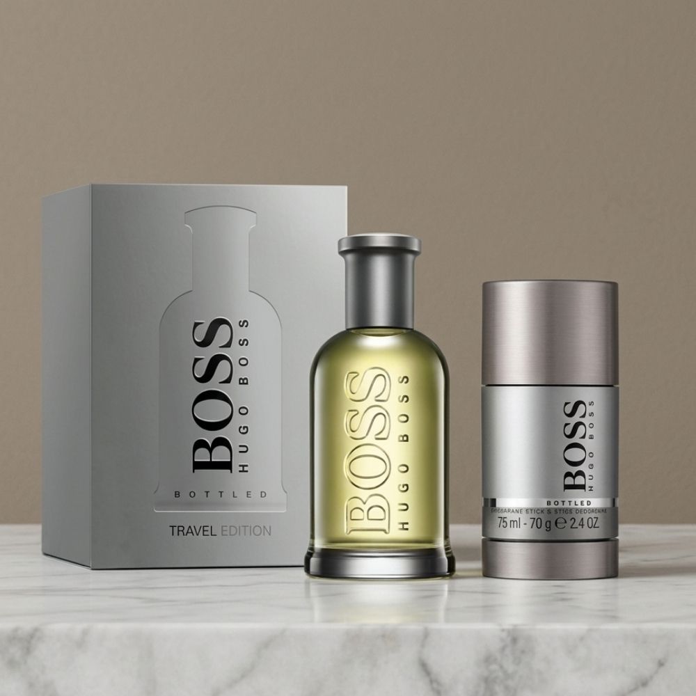 HUGO BOSS BOTTLED MEN 2 PSC. GIFT SET WITH 100ML EDT + 75ML DEO