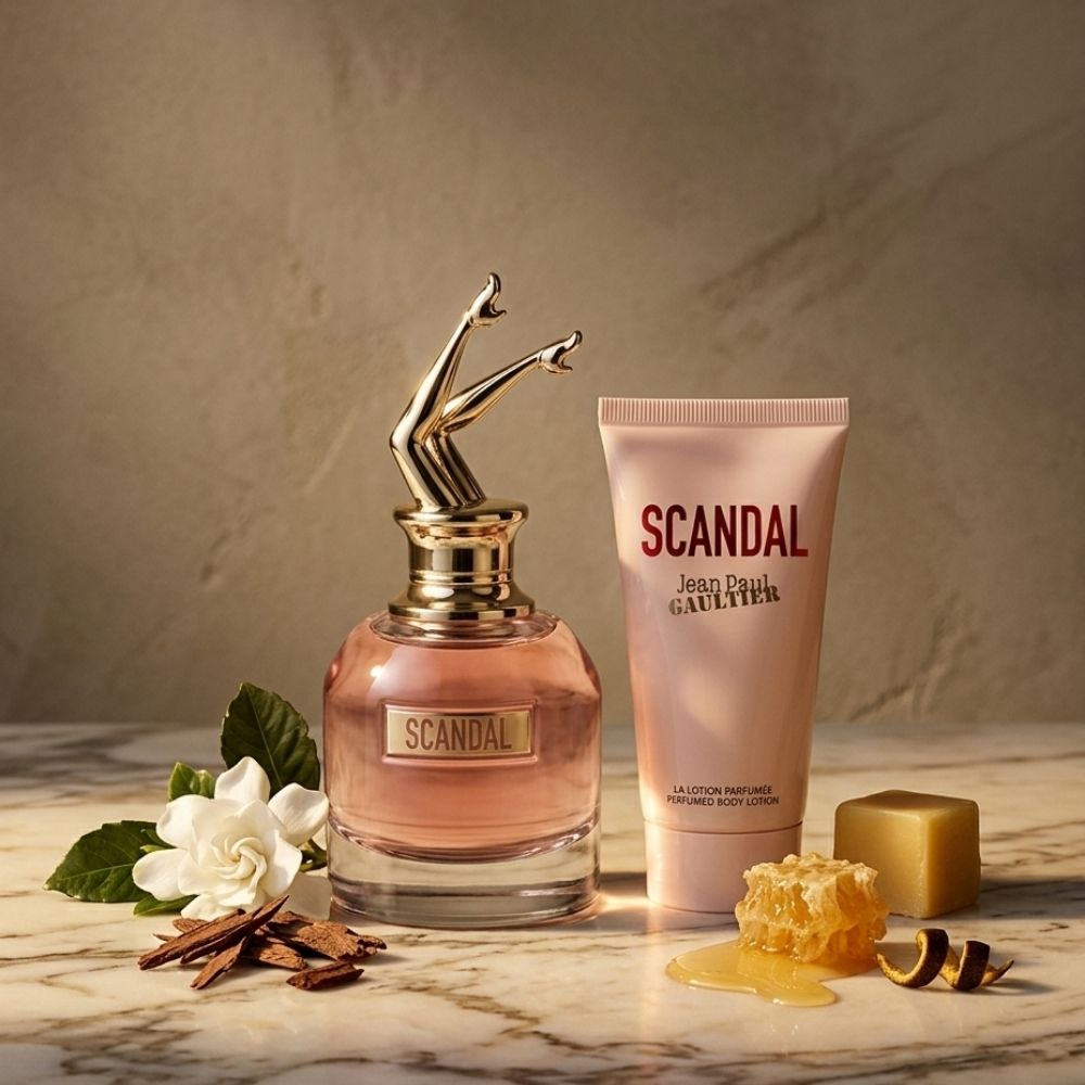 JEAN PAUL GAULTIER SCANDAL WOMEN 2 PSC. GIFT SET WITH 80ML EDP + 75ML BL