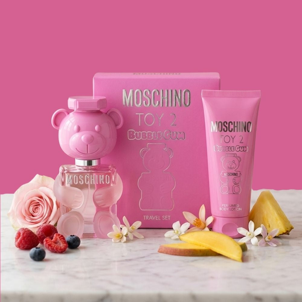 MOSCHINO TOY 2 BUBBLEGUM WOMEN 2PSC GIFT SET WITH 30ML EDT + 50ML BODY LOTION