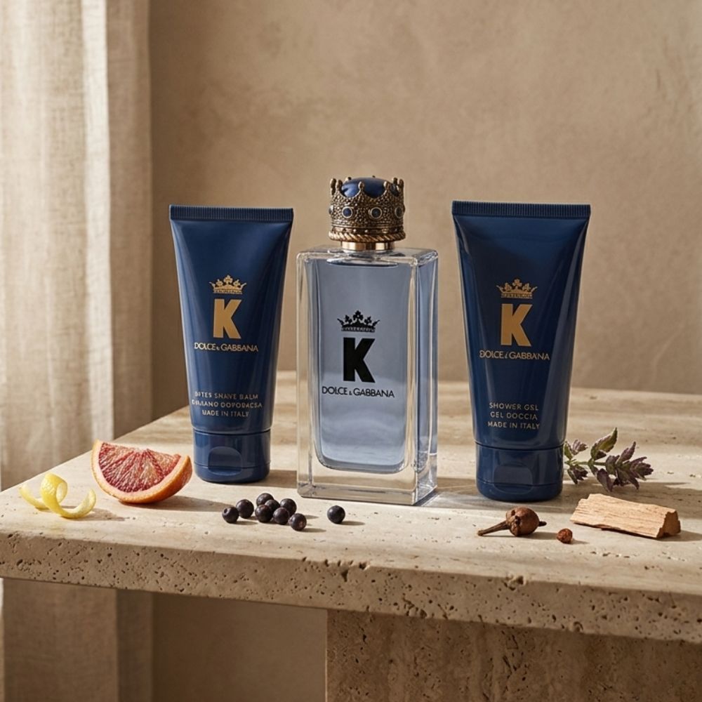 DOLCE & GABBANA K MEN 3 PSC. GIFT SET WITH 100ML EDT + 50ML A/S + 50ML S/G