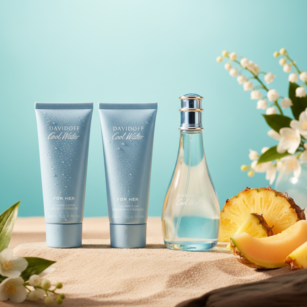 DAVIDOFF COOL WATER 3 PCS SET FOR WOMEN